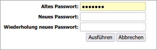 Webmail Passwort ändern